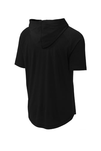 Sport-Tek PosiCharge Tri-Blend Wicking Short Sleeve Hoodie~ Men's ~ 2 Colors