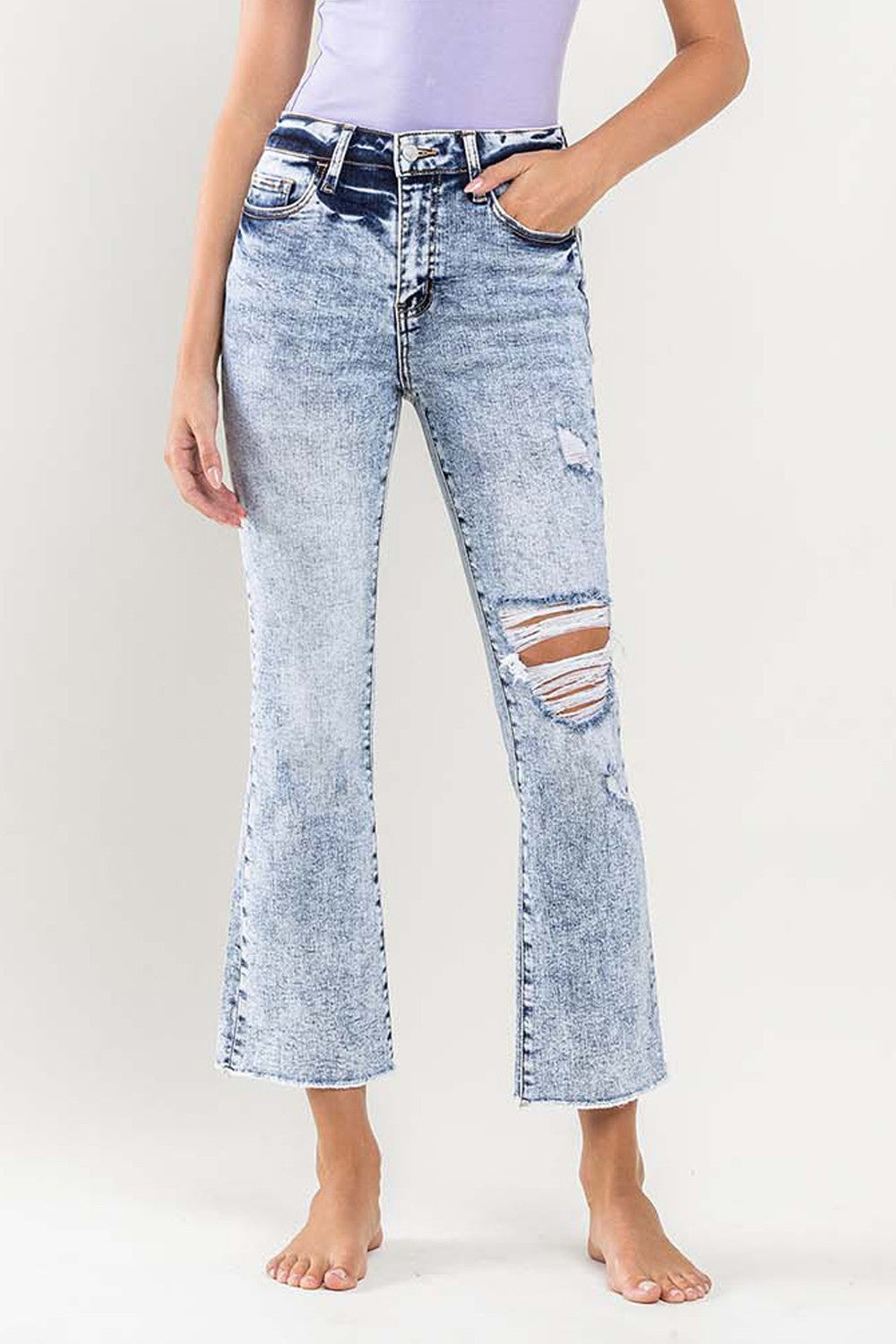 Vervet High Rise Crop Flare V2940