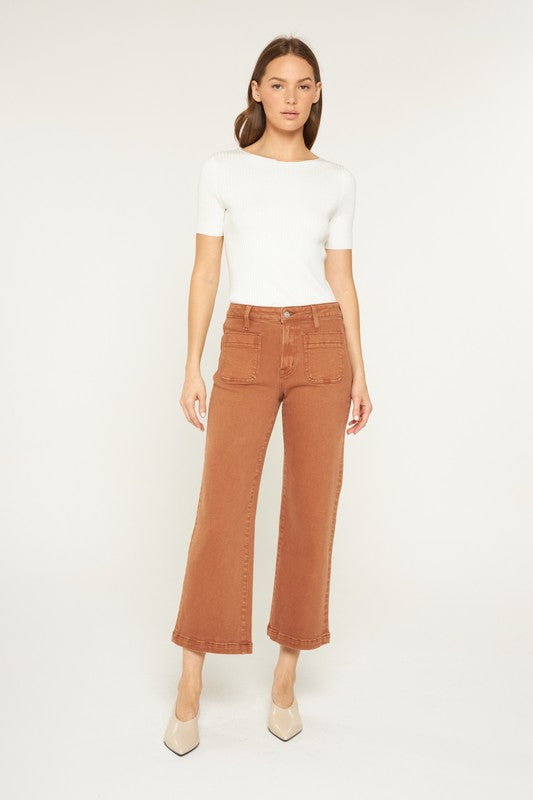 Mica Bakers Brown Cropped Denim MDP-W3465BB