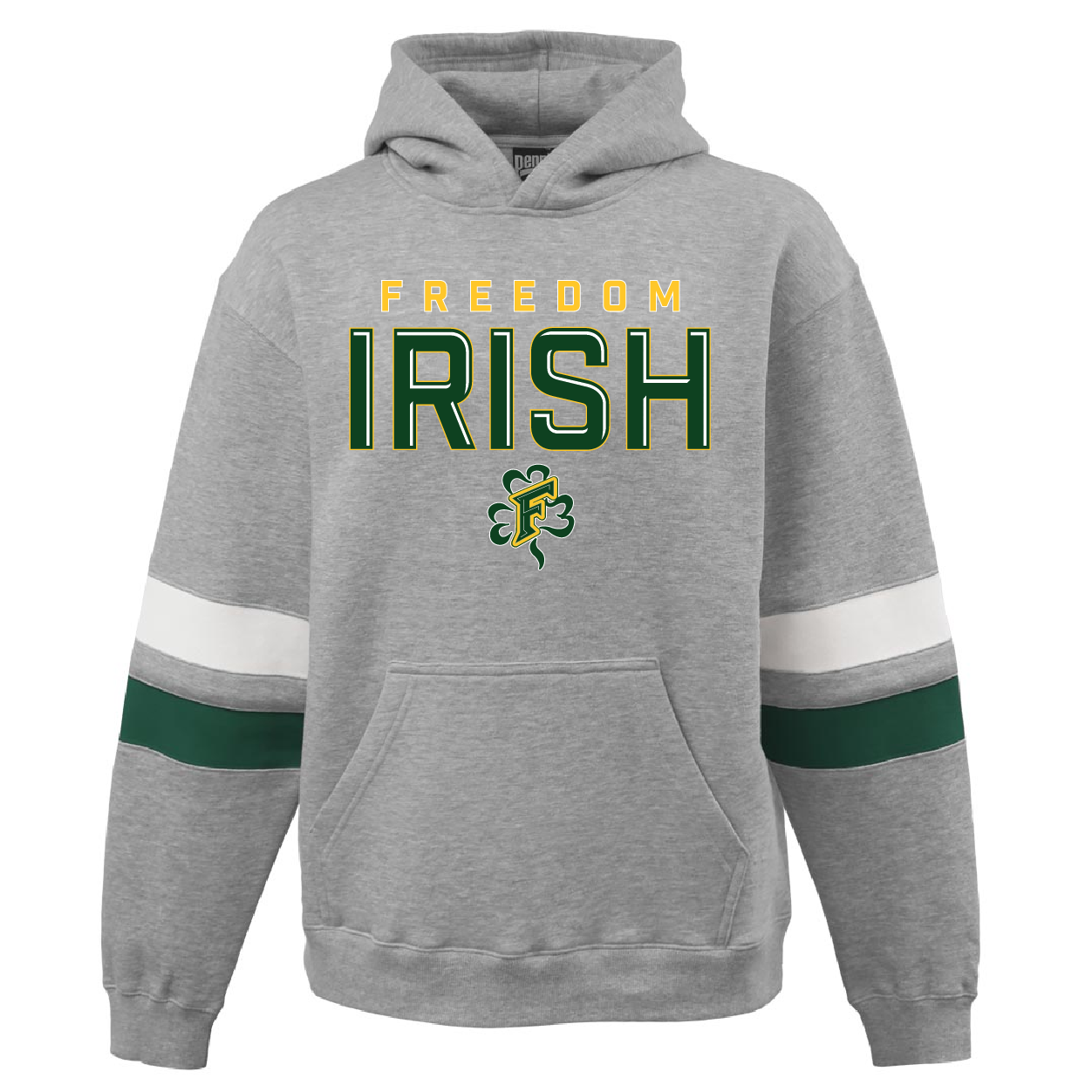 Freedom Irish Forest and White Stripe Pennant Hoodie ~ Unisex