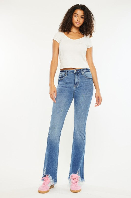 Kancan High Rise Bootcut with Frey Hem KC70053M