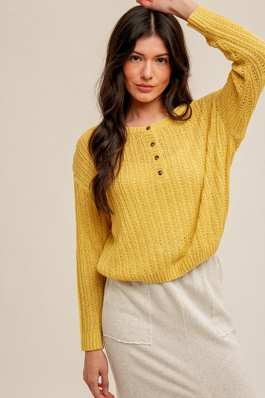 Open weave Dolman Sweater ~ 2 Colors