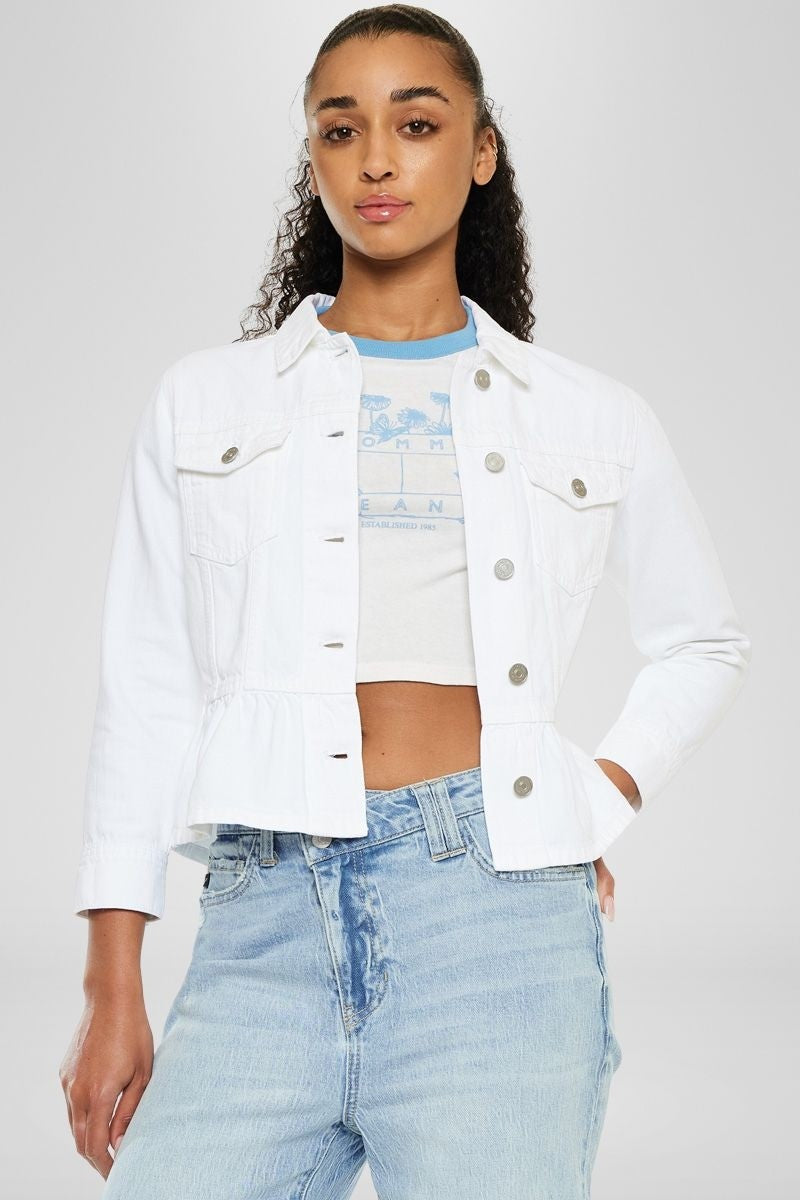 Kancan White Peplum Jacket
