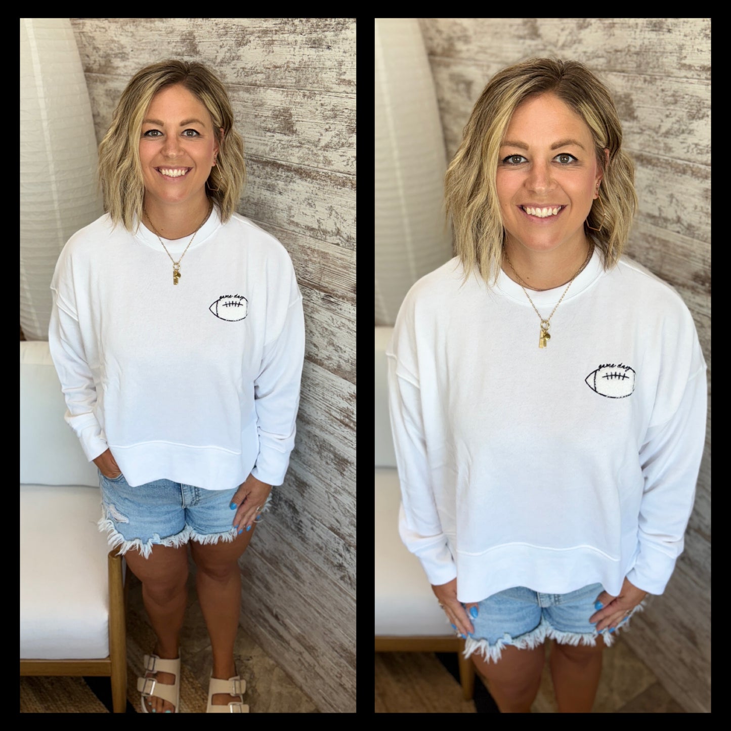 White Tailgate Crew Neck