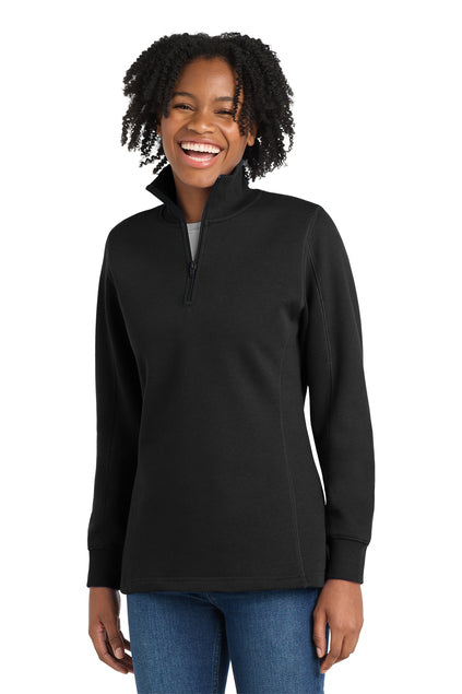 Outlawed Bar Sport-Tek French Terry 1/4-Zip Black Pullover ~Women's