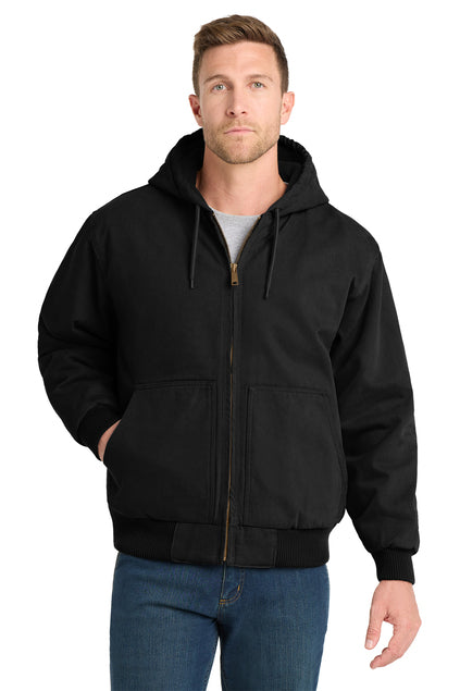 Calmes Verkuilen CornerStone® Washed Duck Cloth Insulated Hooded Work Jacket~ Black