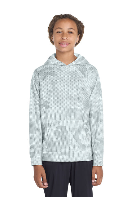 Riverview Fundraiser Spork Tek White Camo Hex Fleece Hoodie~ YOUTH