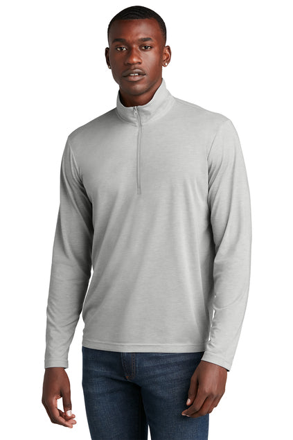 Freedom Golf Sport-Tek ® PosiCharge ® Tri-Blend Wicking Light Grey 1/4-Zip Pullover