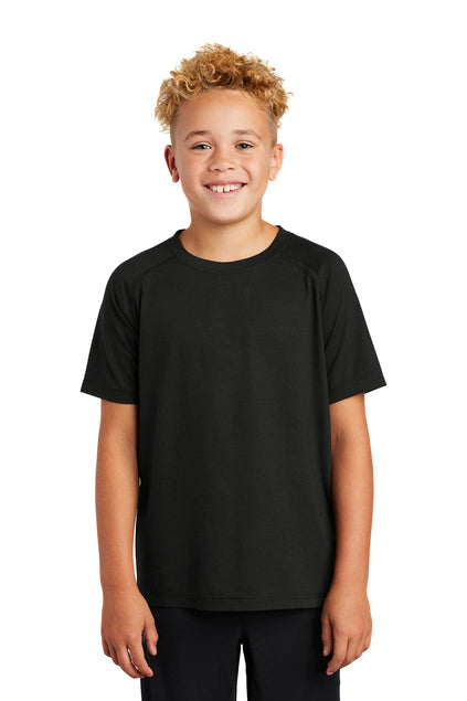 Freedom Irish Baseball Sport-Tek Youth PosiCharge Tri-Blend Wicking Bkack Raglan Tee ~YOUTH