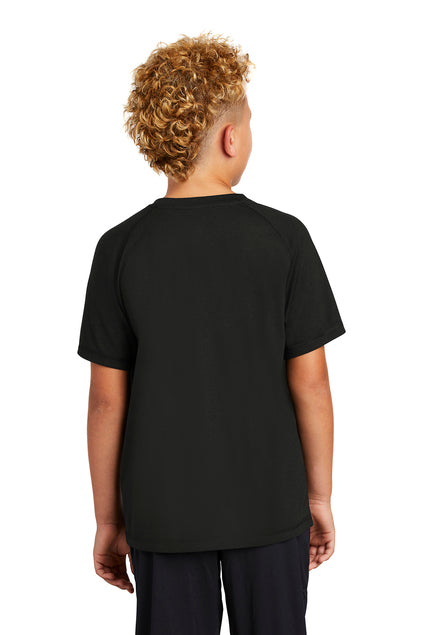 Freedom Irish Baseball Sport-Tek Youth PosiCharge Tri-Blend Wicking Bkack Raglan Tee ~YOUTH