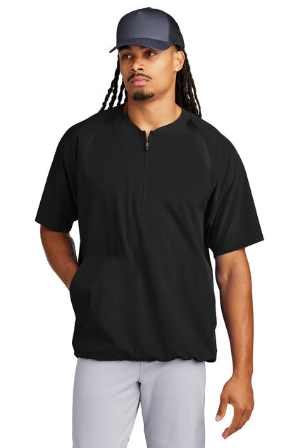 Freedom Irish Baseball Sport-Tek Repeat 1/2-Zip Short Sleeve Black Jacket