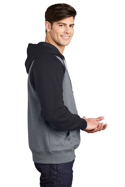 Calmes Verkuilen Sport Tek Colorbock Black and Vintage Grey Hoodie