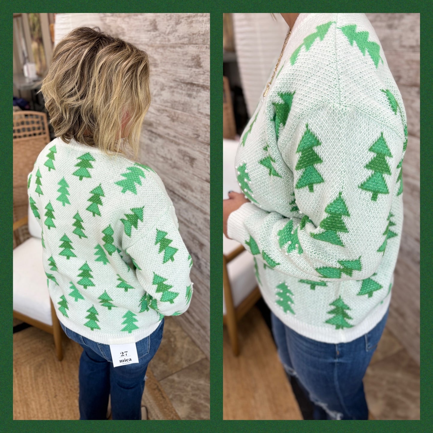 Pearl Bead Tree Sweater~3 Colors