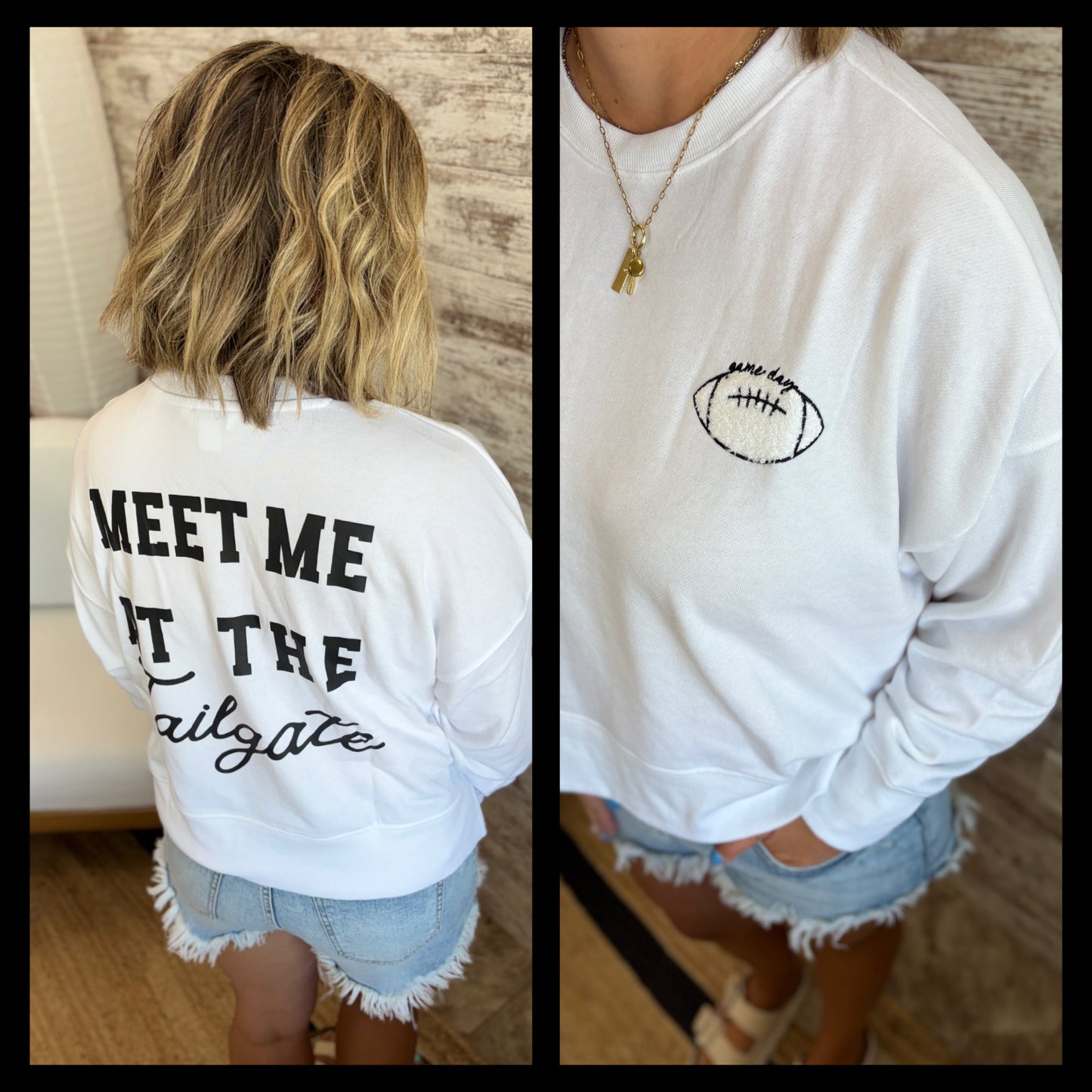 White Tailgate Crew Neck