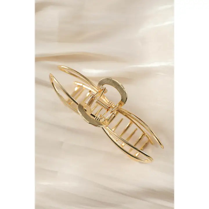 Bowknot Shape Gold Claw Clip
