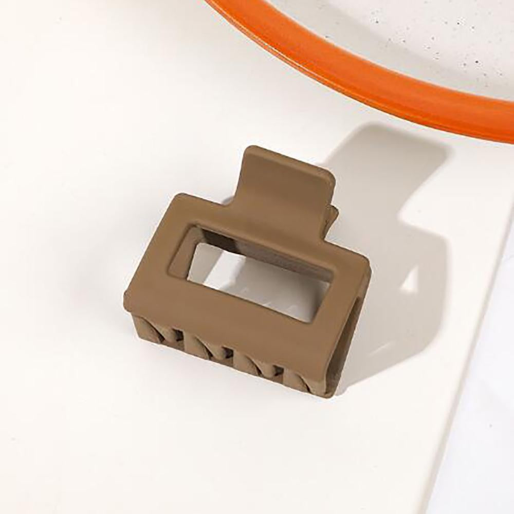Small Matte Rectangle Hair Claw Clip ~ 2 Colors