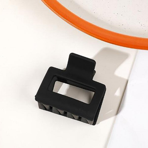 Small Matte Rectangle Hair Claw Clip ~ 2 Colors
