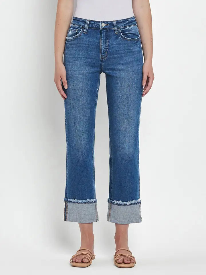 Vervet Daphne High Rise Cuffed Demim T6600