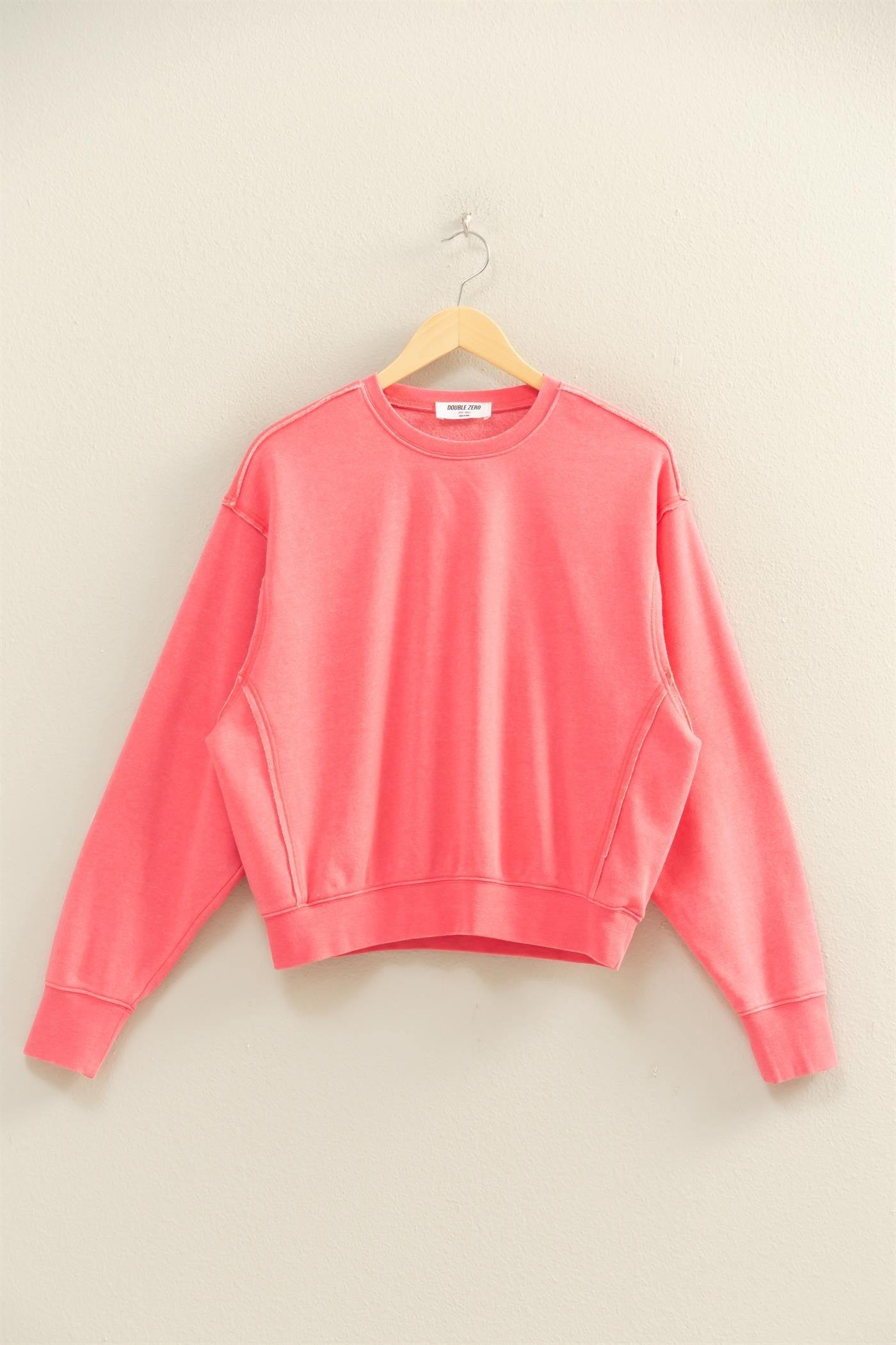 Taffy Pinkaw Edge Burnout Crew Neck