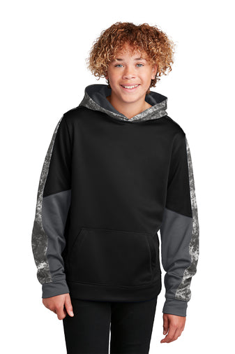 Sport-Tek Sport-Wick Youth Mineral Freeze Fleece Colorblock Hoodie~ 2 Colors