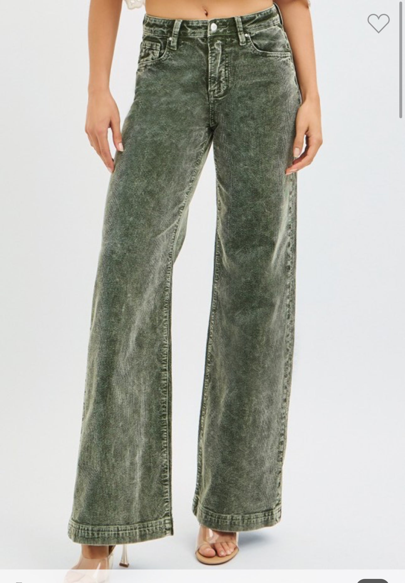 Risen Forest Wide Leg Corduroy Jeans