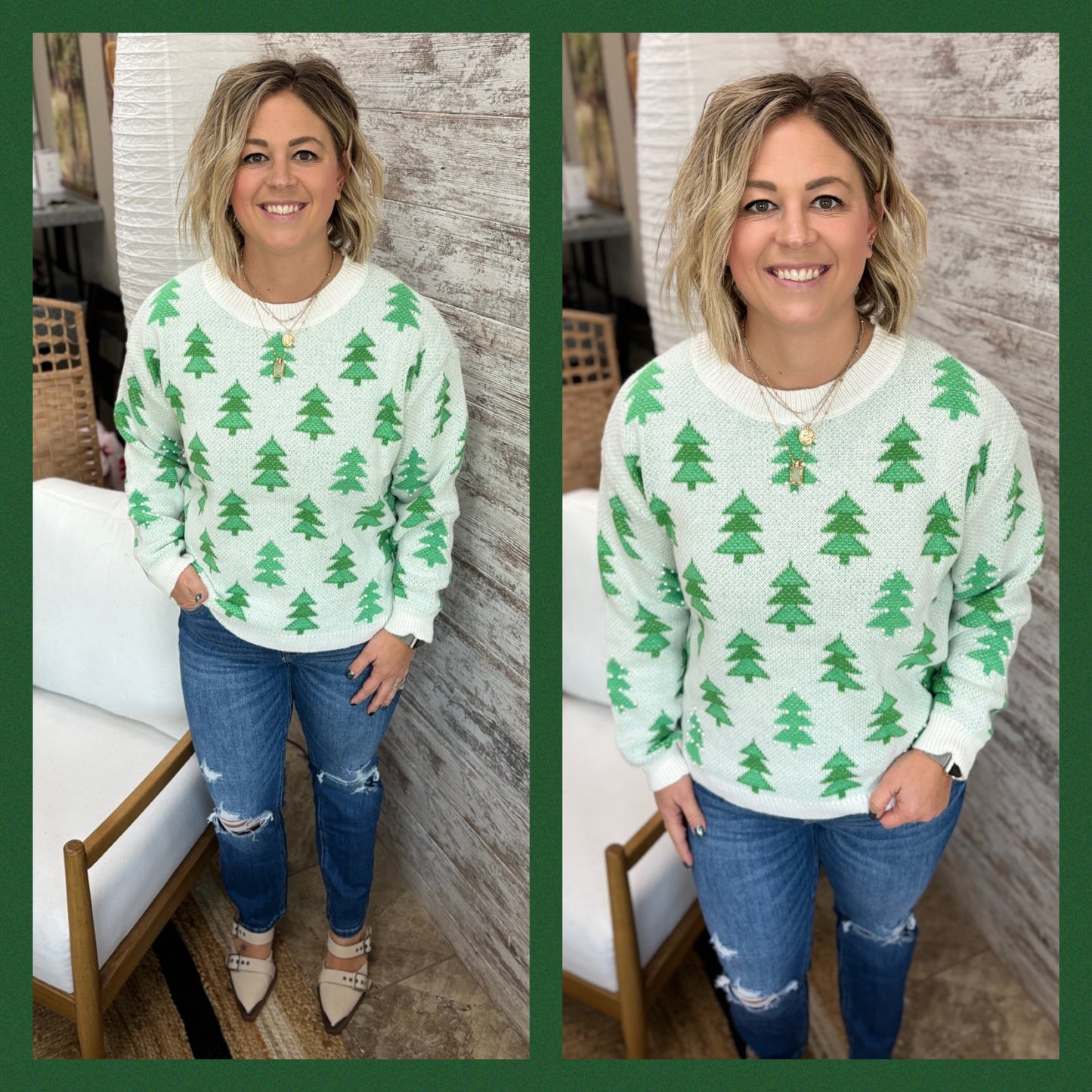 Pearl Bead Tree Sweater~3 Colors