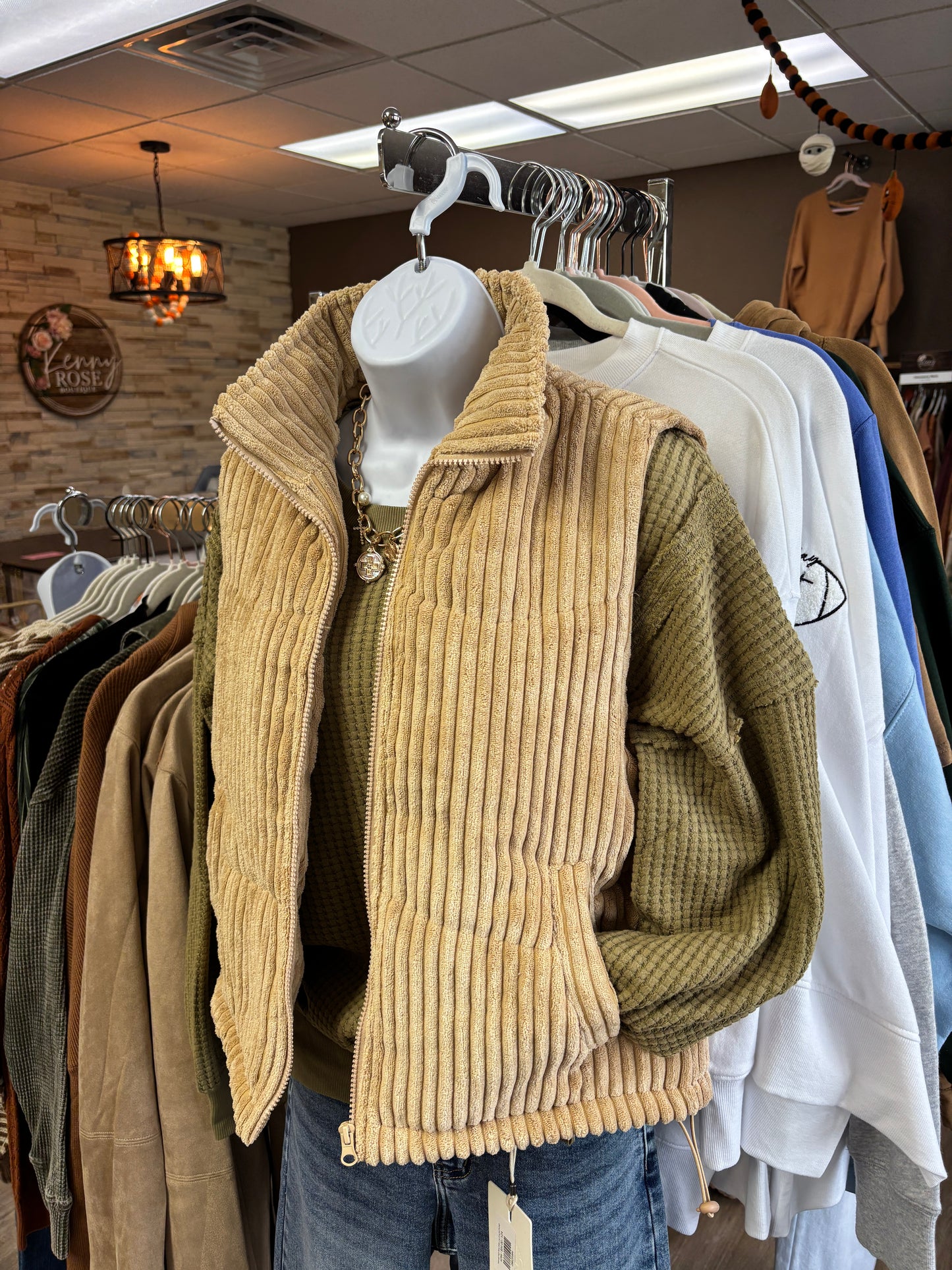 Tan Corduroy Vest