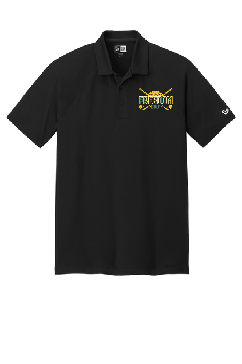 Freedom Golf Men's Black New Era Moisture Wicking Power Polo