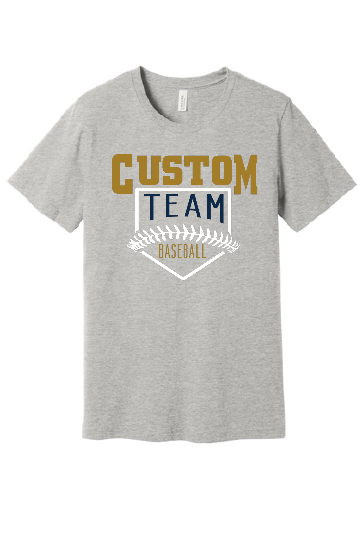 Custom School Baseball/Softball Bella Tee~ 4 Color Choices
