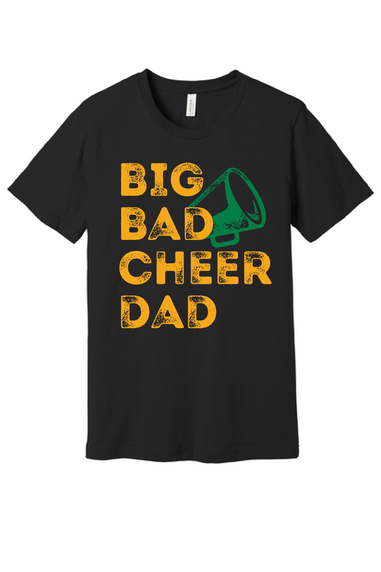 Freedom Irish Big Bad Cheer Dad Black Bella Canvas Tee
