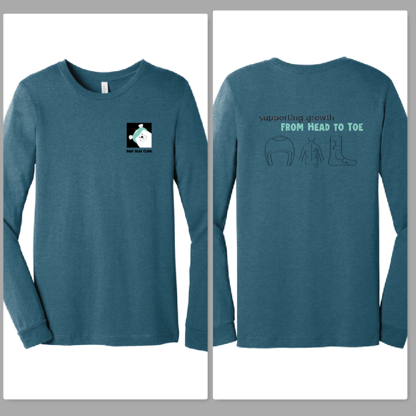 Baby Bear Clinic Bella Canvas Heather Long Sleeve ~ 5 Colors
