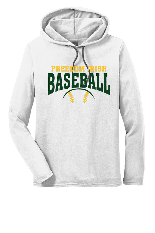Freedom Baseball White Tee Hoodie~ Unisex