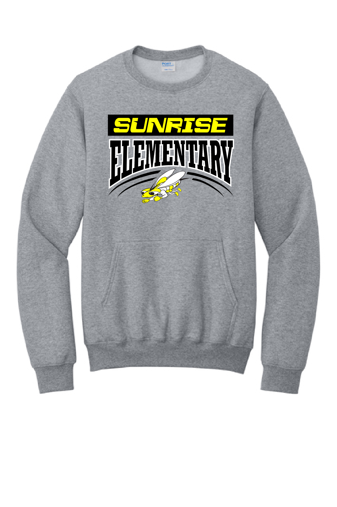 Sunrise Elementary Port & Company Kangaroo Pocket Crew ~ 2 Color/3 Styles~ Unisex
