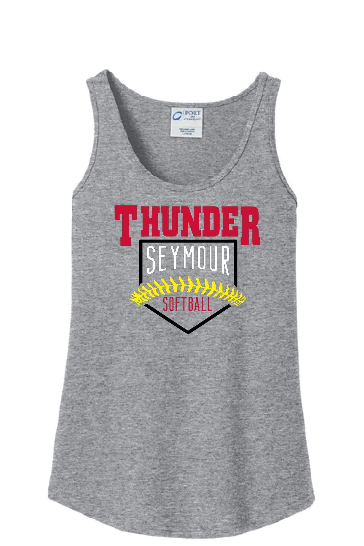 Custom School Baseball/Softball Port & Company Ladies Tank~ 4 Color Choices