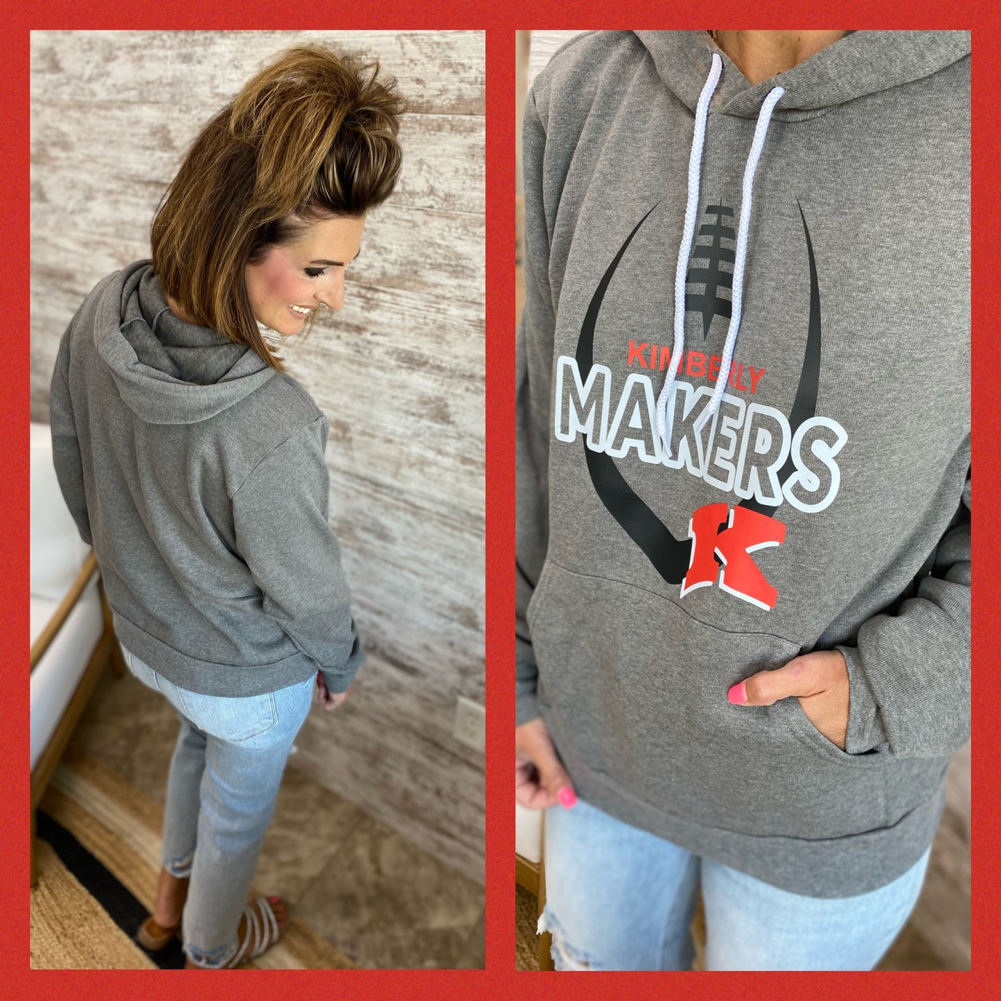 Kimberly Makers Football Bella Hoodie