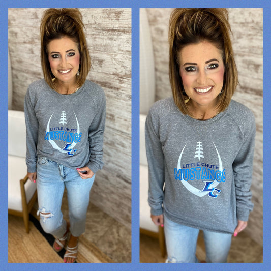 Little Chute Mustangs Football Crewneck