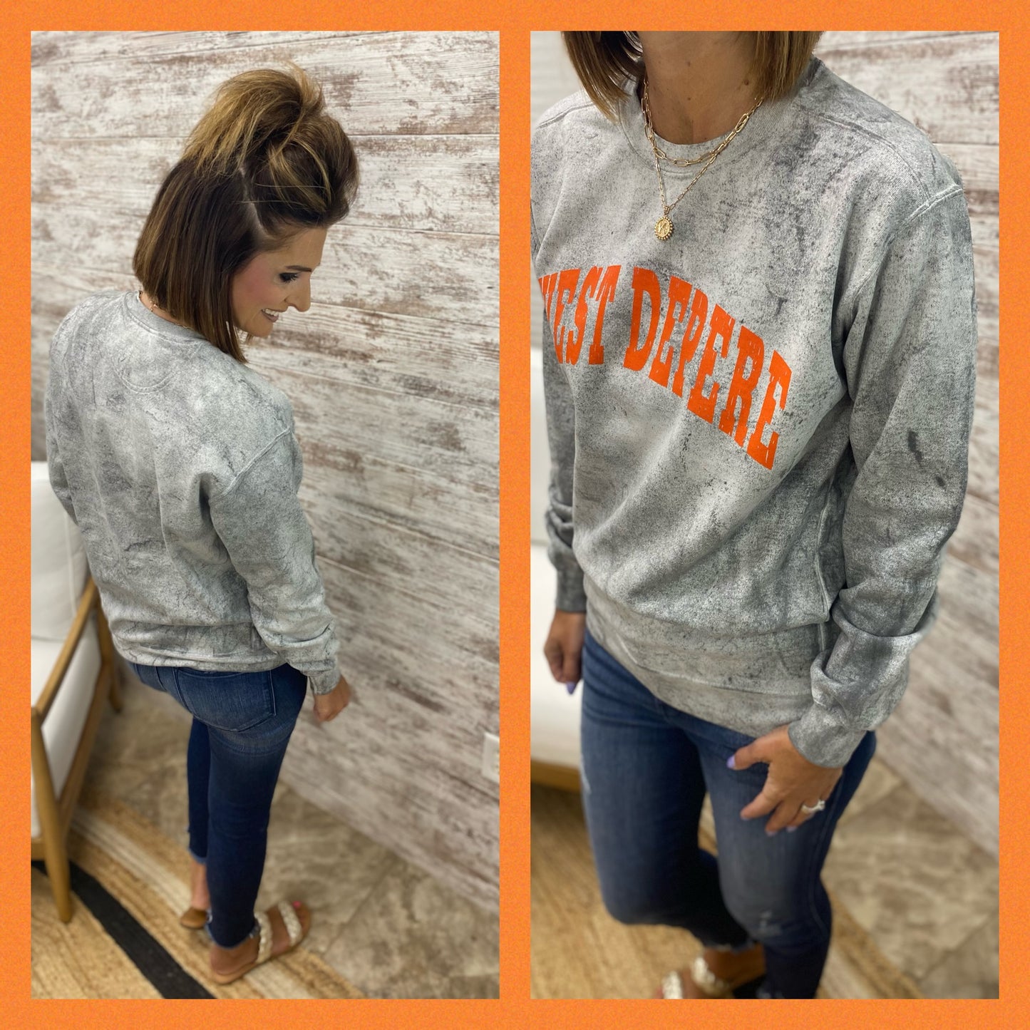 West DePere Smoke Colorblast Crewneck