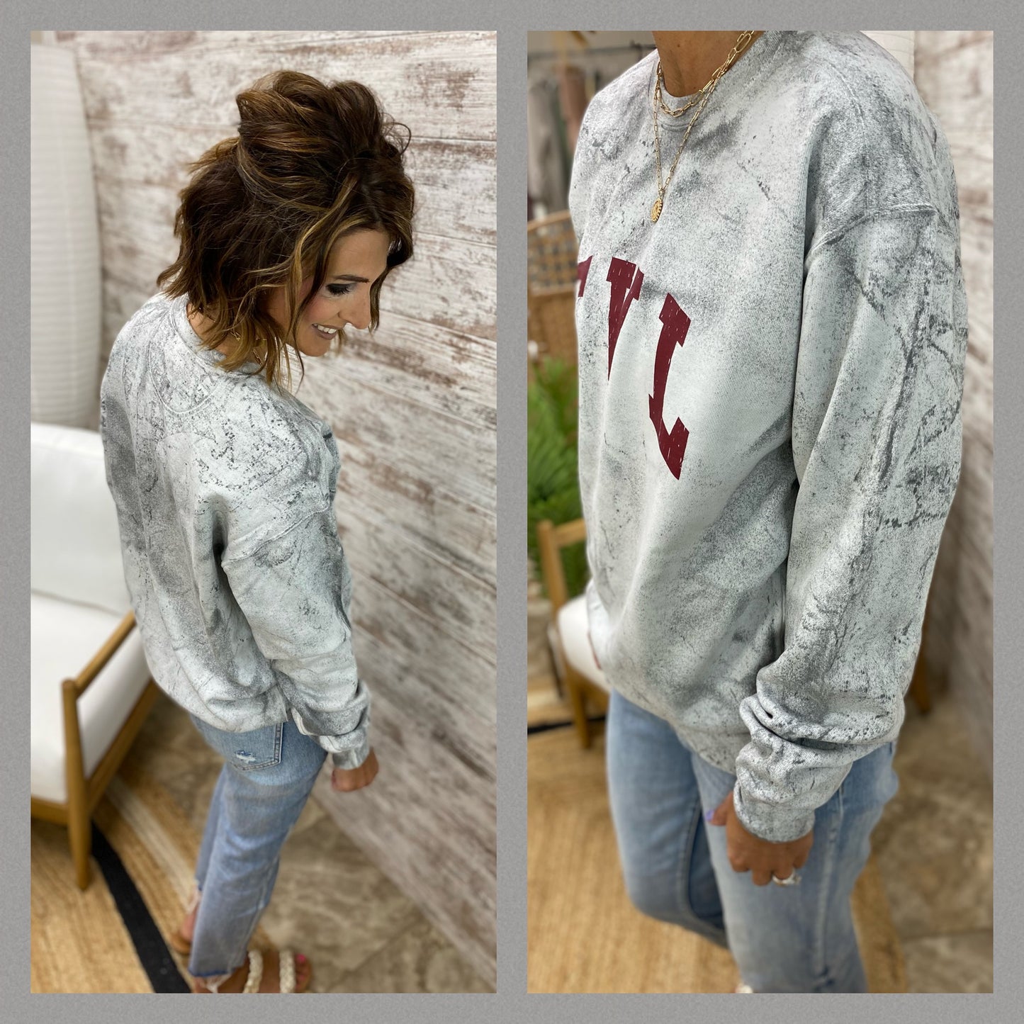 FVL Smoke Colorblast Crewneck