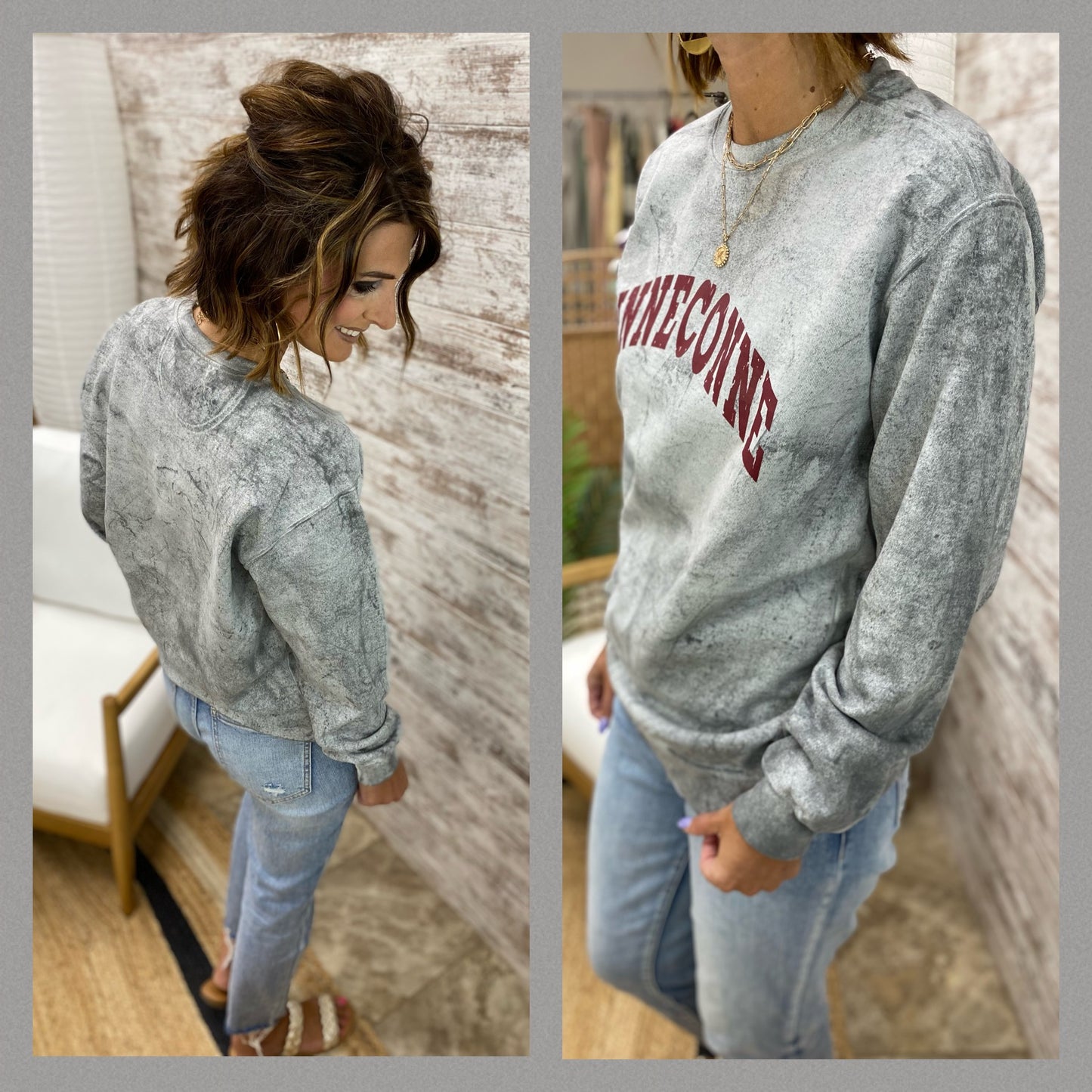 Winneconne Smoke Colorblast Crewneck