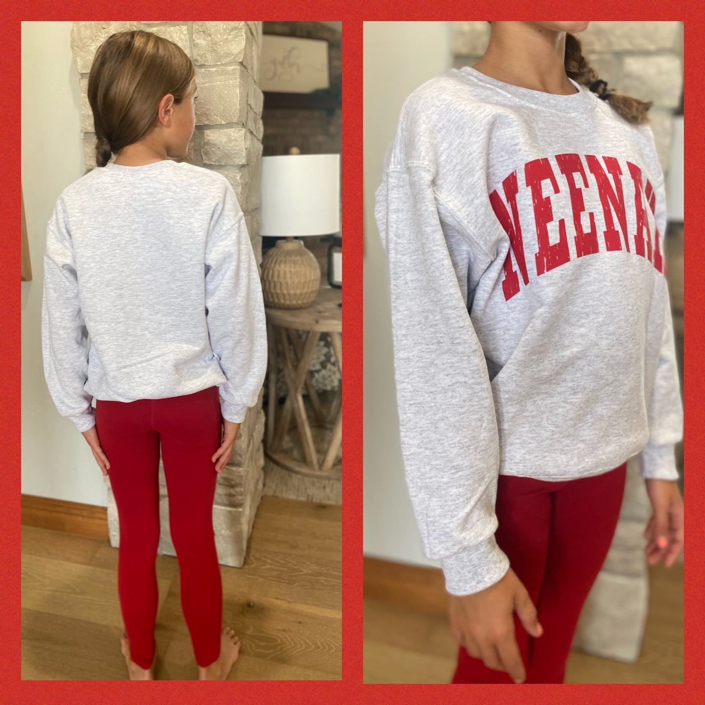 Neenah Youth Ash Crewneck