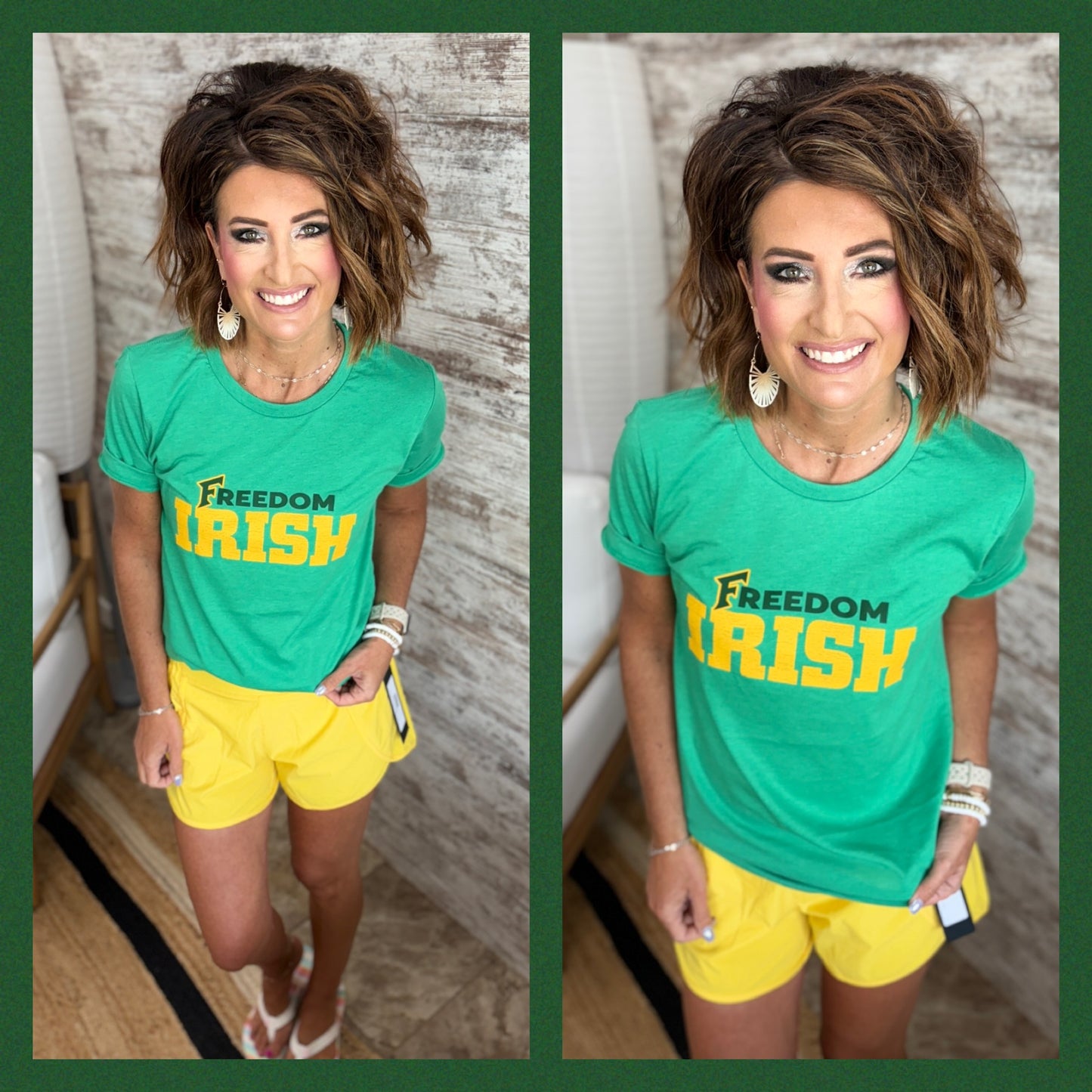 Freedom Irish Bella Kelly Green Tee