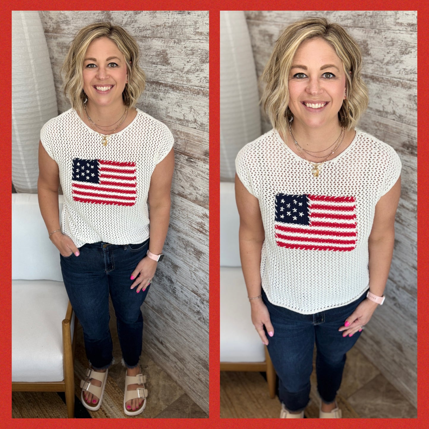 Ivory American Flag Tank