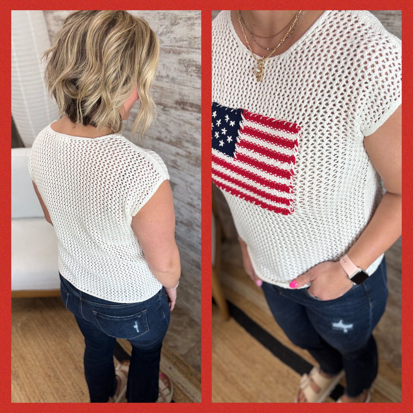 Ivory American Flag Tank