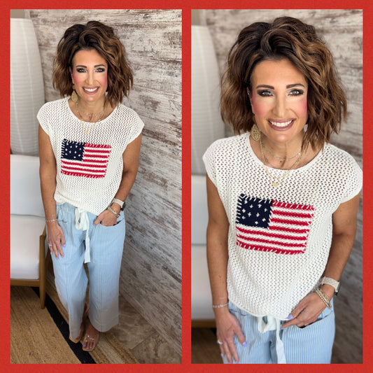 Ivory American Flag Tank