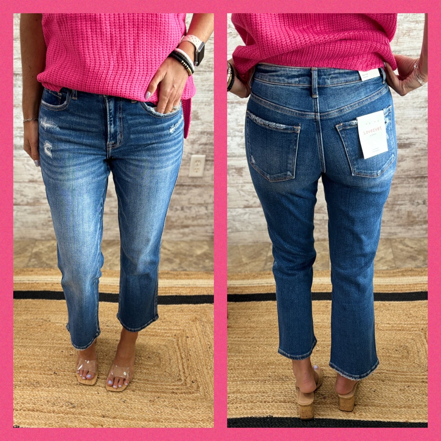 Vervet High Rise Copped Straight Jean LV1277