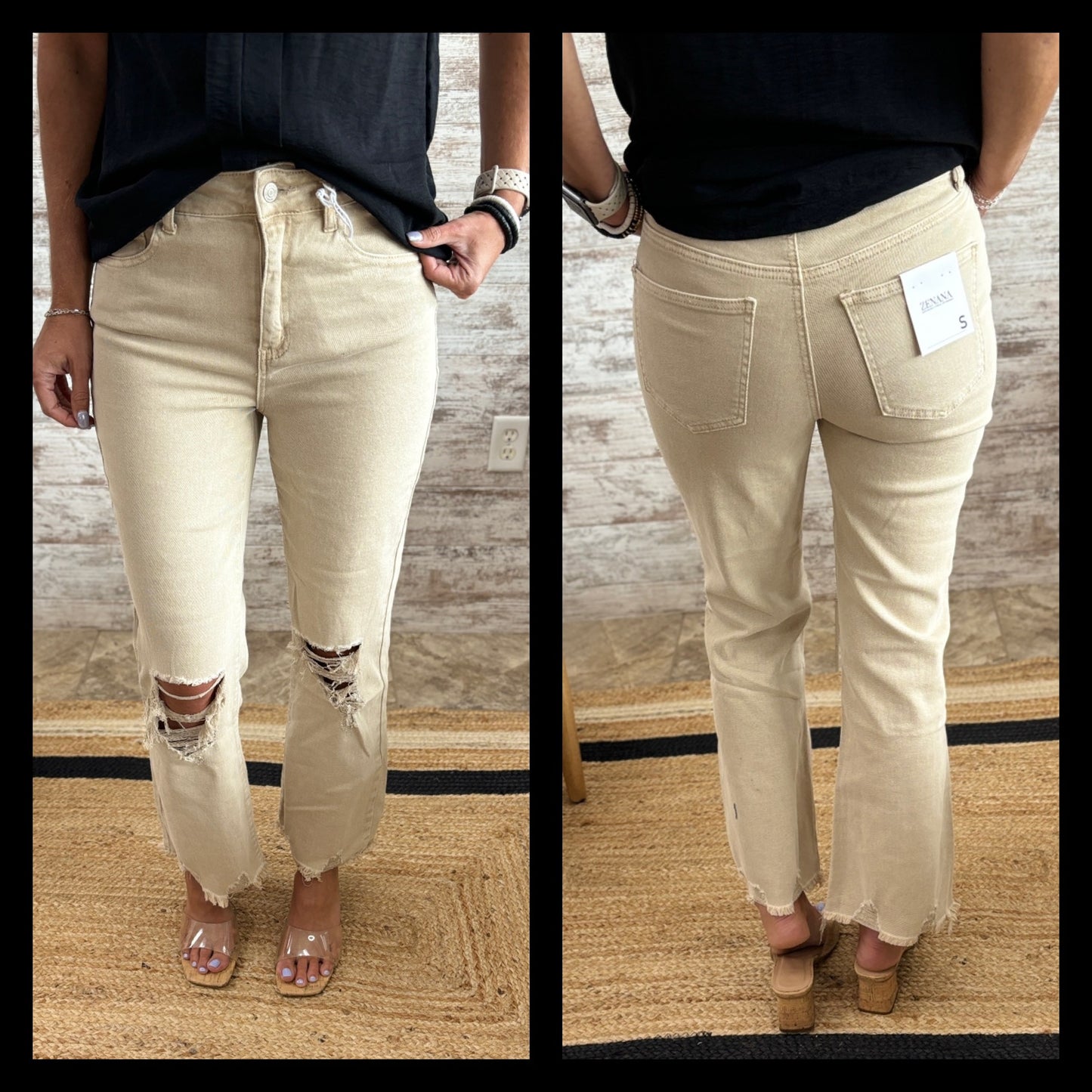 Zenana Acid Wash Colored Denim ~ 5 Colors