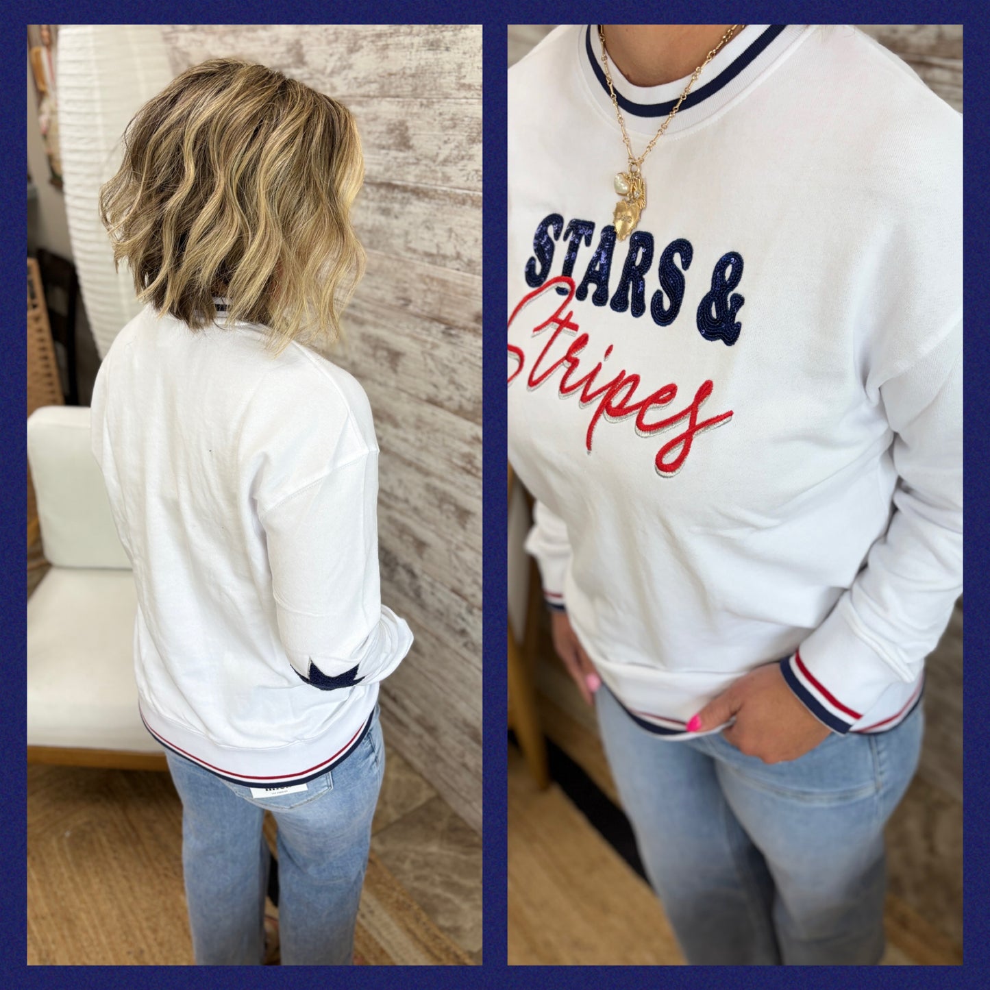Stars & Stripes Vintage Crew**Restocked, arriving June 4th**