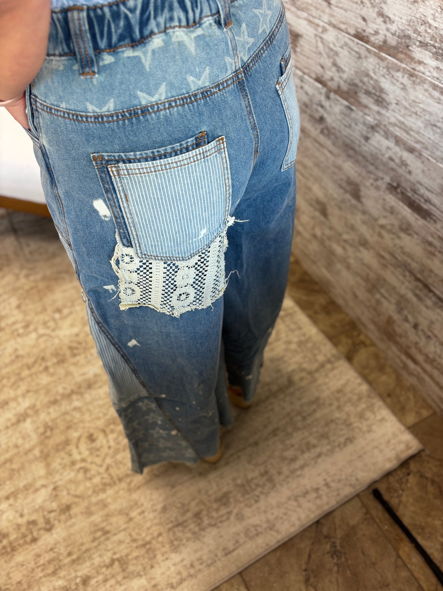 All American Girl Patch Overalls