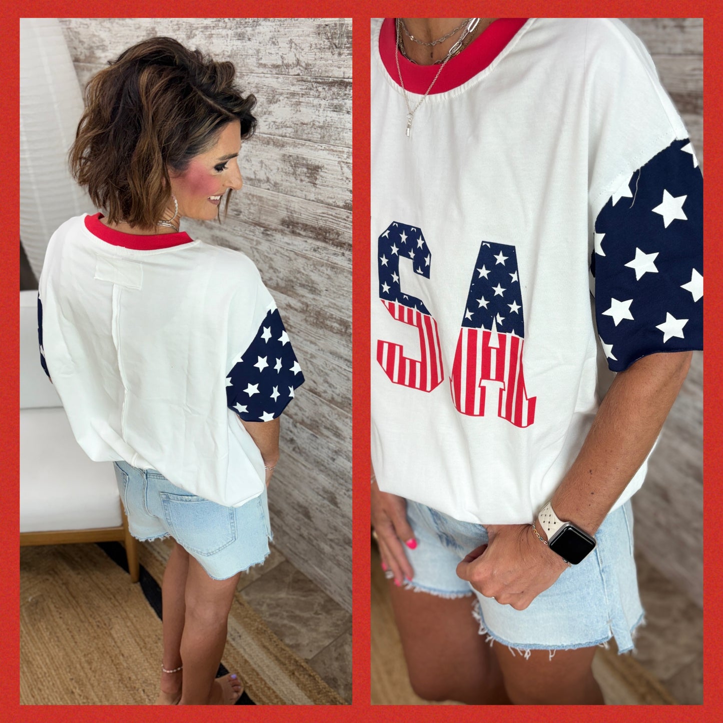 All American USA Girl Oversize Tee