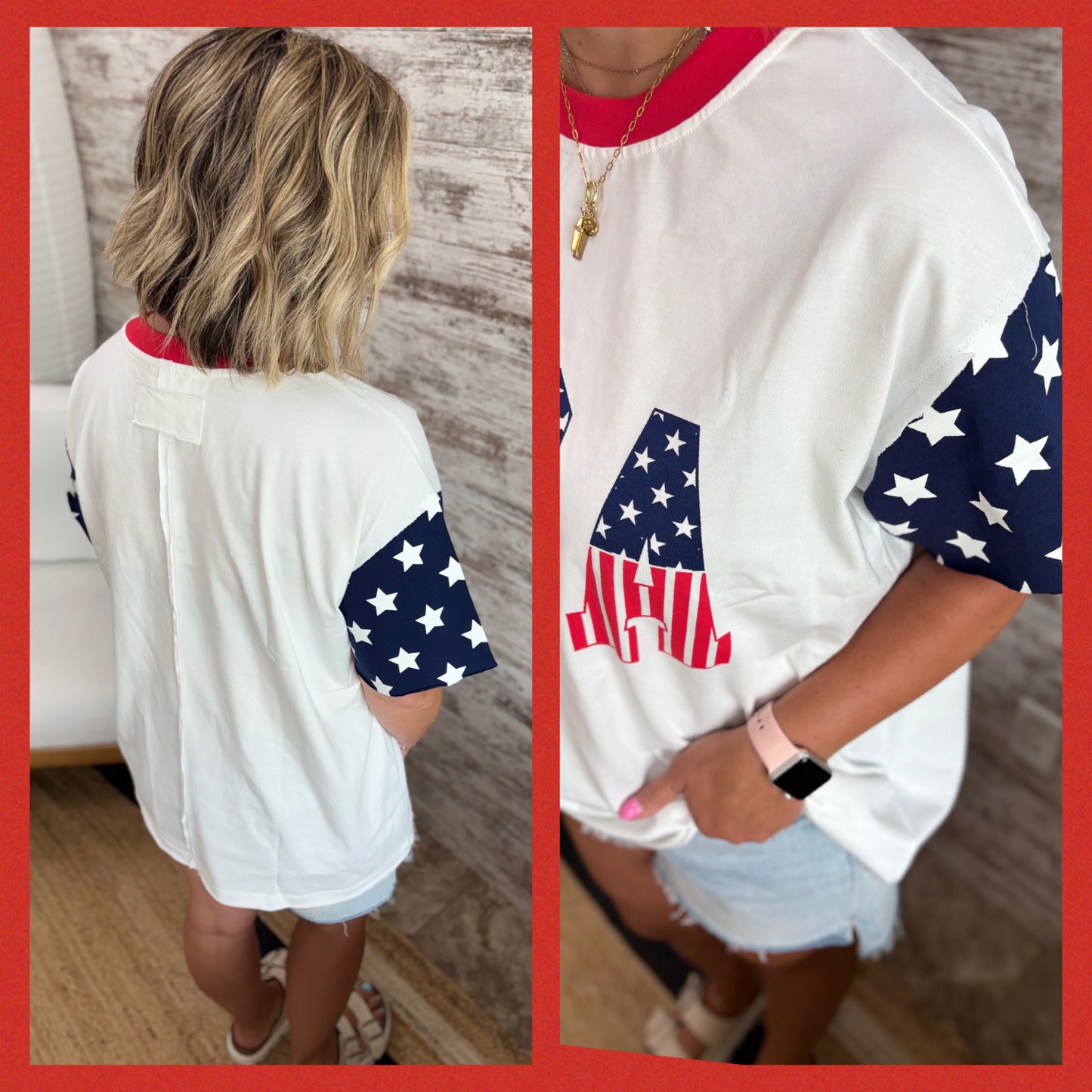 All American USA Girl Oversize Tee